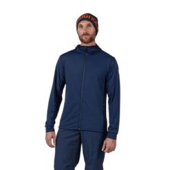 Kurtka narciarska z kapturem na zamek Rossignol. Niebieskie kurtki męskie Rossignol, m, bez wzorów, z kapturem, narciarskie. Za 519.55 zł.