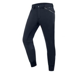Spodnie jeździeckie mid grip ELT Marc. Niebieskie spodnie materiałowe męskie ELT, bez wzorów, z elastanu. Za 493.00 zł.