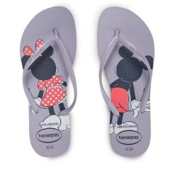 Japonki Havaianas. Fioletowe klapki damskie Havaianas, bez wzorów, bez obcasa. Za 59.99 zł.