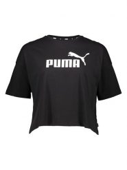 Puma Koszulka "Essential" w kolorze czarnym rozmiar: M. Czarne bluzki damskie Puma, m, bez wzorów, z bawełny, bez kołnierzyka, bez ramiączek. Za 56.53 zł.