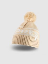 4F Czapka zimowa z dodatkiem wełny damska - beżowa S. Brązowe czapki zimowe damskie 4f, z wełny. Za 89.99 zł.