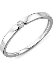 Diamant Exquis Złoty pierścionek z diamentem rozmiar: 54. Szare pierścionki damskie Diamant Exquis, z diamentem, złote. Za 834.60 zł.