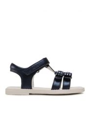 Geox Sandały J S. Karly G. G J1535G-000NF C4002 M Granatowy. Niebieskie sandały dziewczęce Geox, ze skóry, bez zapięcia. Za 209.99 zł.