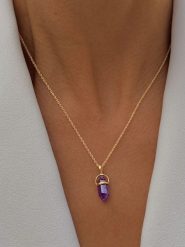 Les Petites Précieuses Pozłacany naszyjnik z zawieszką - dł. 16 cm rozmiar: onesize. Różowe naszyjniki damskie Les Petites Précieuses, pozłacane. Za 145.45 zł.