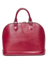 Louis Vuitton Skórzana torebka w kolorze jagodowym - 30 x 23 x 15 cm rozmiar: onesize. Czerwone torebki klasyczne damskie Louis Vuitton, bez wzorów, z materiału, bez dodatków. Za 4,306.99 zł.