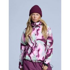 Kurtka narciarska damska - Arty - Ocieplana 2L - Tie-dye różowym i wielokolorowy. Zielone kurtki damskie POEDERBAAS, na zimę, l, bez wzorów, z materiału, bez kaptura. Za 1,002.32 zł.