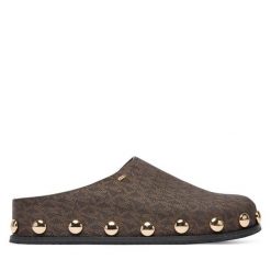 Klapki MICHAEL Michael Kors. Brązowe klapki damskie MICHAEL Michael Kors, bez wzorów, bez obcasa. Za 769.99 zł.