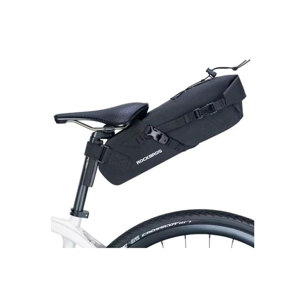 Torba rowerowa Longtail 3L. Czarne torebki klasyczne damskie ROCKBROS, bez wzorów, duże, bez dodatków. Za 209.99 zł.