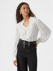 Vero Moda Bluzka Bumpy 10300602 Biały Regular Fit. Białe bluzki damskie Vero Moda, l, bez wzorów, z wiskozy, bez kołnierzyka, bez ramiączek. Za 99.99 zł.