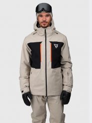 Brunotti Kurtka narciarska "Aratin" w kolorze beżowo-czarnym rozmiar: XL. Brązowe kurtki narciarskie i snowboardowe damskie BRUNOTTI, m, bez wzorów, bez kaptura, narciarskie. Za 390.17 zł.