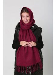 Lucky Bees Szal w kolorze bordowym - 105 x 45 cm rozmiar: onesize. Czerwone szaliki i kominy damskie Lucky Bees, bez wzorów, z materiału. Za 52.99 zł.