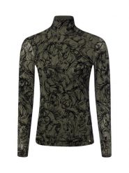 Marc Cain koszulka z długim rękawem Kobiety Sztuczne włókno zielony, 38. Zielone t-shirty damskie Marc Cain, bez wzorów, z włókna, bez kołnierzyka. Za 899.95 zł.