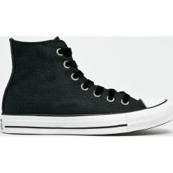 Converse - Trampki. Czarne trampki i tenisówki damskie Converse, bez wzorów, z gumy. W wyprzedaży za 249.90 zł.