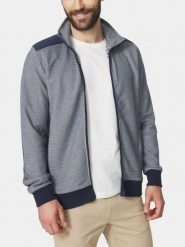 Sweter męski TBS Cairogil. Niebieskie kardigany męskie Tbs, na jesień, m, bez wzorów, z bawełny, biznesowe, bez kołnierzyka. Za 341.50 zł.