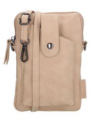 Beagles Skórzana torebka "Lourenza" w kolorze beżowym na telefon - 13 x 19 x 2 cm rozmiar: onesize. Brązowe torebki klasyczne damskie Beagles, bez wzorów, z materiału, bez dodatków. Za 82.83 zł.