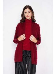 C& Jo Kardigan w kolorze bordowym rozmiar: 38. Czerwone kardigany damskie C& Jo, bez wzorów, ze splotem. Za 126.45 zł.