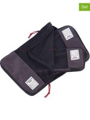 Troika 3-częściowy zestaw w kolorze czarno-antracytowym rozmiar: onesize. Czarne walizki Troika, bez wzorów, z materiału. Za 130.99 zł.