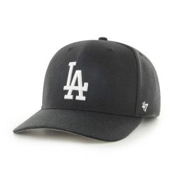 Czapka z daszkiem Los Angeles Dodgers MLB. Czarne czapki męskie 47 Brand, bez wzorów. Za 186.50 zł.