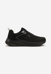 Czarne Buty Sportowe z Materiałową Cholewką przed Kostkę Odavene. Czarne buty sportowe na co dzień męskie Born2be, z materiału, bez zapięcia. Za 109.99 zł.