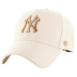 Czapka z daszkiem męska MLB New York Yankees Cap. Brązowe czapki męskie 47 Brand, na lato, bez wzorów, z materiału, sportowe. Za 109.99 zł.