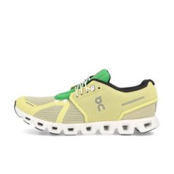 Damskie buty sportowe oddychająca struktura siatkowa CLOUD 5 PUSH. Żółte buty sportowe na co dzień damskie On Running, bez wzorów, trekkingowe. Za 612.00 zł.