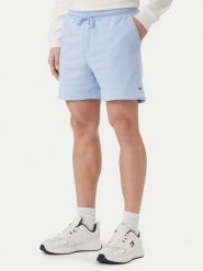 Tommy Jeans Szorty materiałowe DM0DM21931 Niebieski Regular Fit. Niebieskie szorty męskie Tommy Jeans, z bawełny, bez kołnierzyka. Za 189.99 zł.