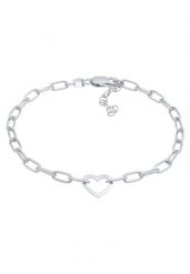 Elli Owalny trend w owalnym łańcuchu damskiego serca w 925 Sterling Silver Gold platerowany Bransoletki 1 ct Damski. Szare bransoletki damskie Elli, srebrne. Za 218.99 zł.