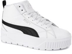 Buty sportowe sneakersy damskie wysokie na platformie PUMA KARMEN II MID 397459-. Białe buty sportowe na co dzień damskie Puma, z aplikacjami, z materiału, trekkingowe. Za 209.00 zł.