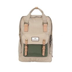 Plecak Doughnut Macaroon Large Jungle. Brązowe plecaki damskie Doughnut, bez wzorów, z nylonu. Za 351.00 zł.