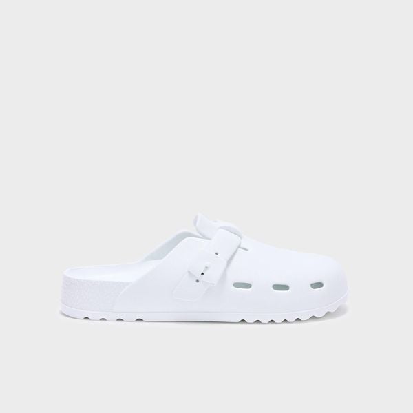 Klapki basenowe unisex do pływania Bahia Clog białe. Białe klapki i japonki męskie Scholl, z materiału. Za 134.99 zł.