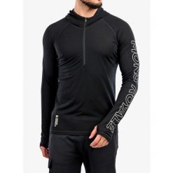 Bluza termoaktywna męska Mons Royale Temple Tech Hood. Czarne bluzy bez kaptura męskie Mons Royale, m. Za 382.99 zł.