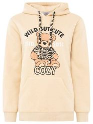 Zwillingsherz Bluza "Wild But Cute" w kolorze beżowym rozmiar: S/M. Brązowe bluzy z kapturem damskie Zwillingsherz, m. Za 130.99 zł.