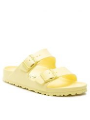 Birkenstock Klapki Arizona Eva 1022466 Żółty. Żółte klapki damskie Birkenstock, bez wzorów, z syntetyku, bez obcasa. Za 234.59 zł.