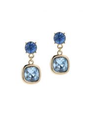 Otazu Pozłacane kolczyki-wkrętki z kryształami rozmiar: onesize. Niebieskie kolczyki damskie Otazu, z kryształem, pozłacane. Za 137.45 zł.