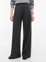 Tommy Hilfiger spodnie z zakładkami Kobiety szary, 36. Szare spodnie materiałowe damskie Tommy Hilfiger, bez wzorów, biznesowe. Za 649.95 zł.
