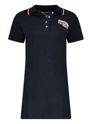 ANAPURNA Sukienka "Kareteak" w kolorze granatowym rozmiar: S. Niebieskie sukienki damskie ANAPURNA, na co dzień, s, bez wzorów, z bawełny, bez kołnierzyka, bez ramiączek, mini, proste. Za 73.99 zł.