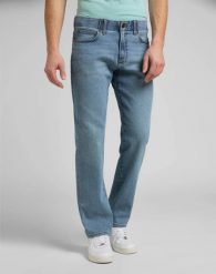 LEE STRAIGHT FIT XM MĘSKIE SPODNIE JEANSOWE FIELD BLUE L71WVTAG 112145537. Niebieskie spodnie materiałowe męskie Lee, bez wzorów, z jeansu. Za 239.99 zł.