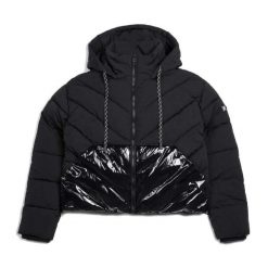 Kurtka MUNICH PUFFER SNOW Czarny. Czarne kurtki damskie munich, bez wzorów, z tkaniny, bez kaptura. Za 395.99 zł.