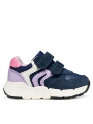Geox Sneakersy B Flexyper Mini Girl B656NA 05422 C4215 M Granatowy. Niebieskie buty sportowe dziewczęce Geox, bez wzorów, ze skóry, bez zapięcia. Za 239.99 zł.