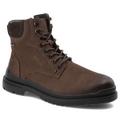 Brązowe Botki Big Star Ocieplane Obuwie Męskie. Brązowe buty zimowe męskie Big Star, z jeansu, przed kolano, bez zapięcia. Za 331.99 zł.