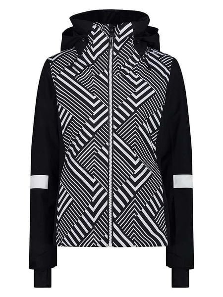 CMP Kurtka narciarska w kolorze czarno-białym rozmiar: 34. Białe kurtki narciarskie i snowboardowe damskie CMP, bez wzorów, z syntetyku, bez kaptura, narciarskie. Za 308.91 zł.