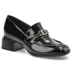 Czarne Półbuty S.Barski Eleganckie Obuwie Damskie. Czarne półbuty damskie S.BARSKI, bez wzorów, z jeansu, eleganckie, bez obcasa, na obcasie. Za 229.00 zł.