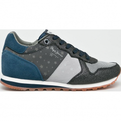 Pepe Jeans - Buty Verona. Szare buty sportowe na co dzień damskie Pepe Jeans, bez wzorów, z gumy. W wyprzedaży za 219.90 zł.