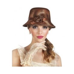 Kapelusz damski Charlestone Lady - miedziany. Brązowe kapelusze damskie Aster, bez wzorów. Za 55.77 zł.