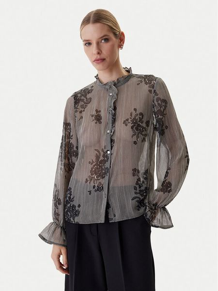 Morgan Koszula 261-COUTY.F Czarny Regular Fit. Czarne koszule damskie Morgan, bez wzorów, z syntetyku, bez kołnierzyka, bez ramiączek. Za 190.99 zł.