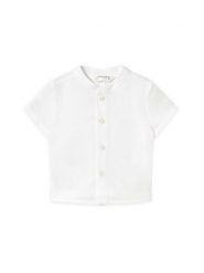 Mayoral Koszula 1101 Biały Regular Fit. Białe koszule chłopięce Mayoral, bez wzorów, z bawełny, bez kołnierzyka, bez ramiączek. Za 59.99 zł.