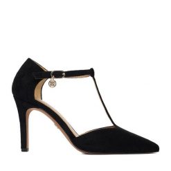 Szpilki Nine West. Czarne szpilki Nine West, bez wzorów, bez obcasa. Za 229.99 zł.