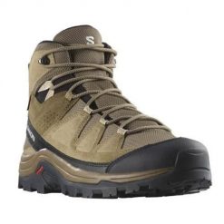 Buty trekkingowe męskie Salomon Quest Rove Mid Gtx. Brązowe buty trekkingowe męskie Salomon, z gumy, za kostkę, bez zapięcia, trekkingowe. Za 659.99 zł.