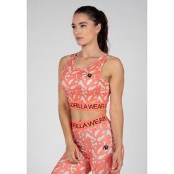 Osseo Crop Top - Różowy. Czerwone topy damskie GORILLA WEAR, bez wzorów, bez kołnierzyka. Za 189.00 zł.