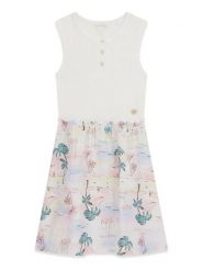 Guess Sukienka letnia J6GK12 KF794 Kolorowy Regular Fit. Sukienki dziewczęce Guess, na lato, z aplikacjami, z bawełny, bez ramiączek. Za 264.99 zł.